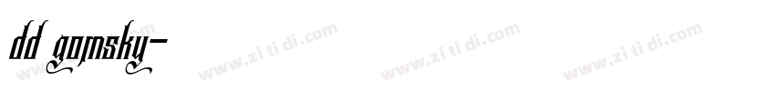 dd gomsky字体转换